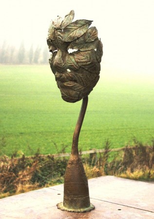 Made from Elder leaves formed over a little Elf face...     (Click to enlarge)
