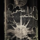 THE SUN and THE MOON - Engraved Glass