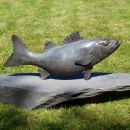 BASS LINE - bronze on slate