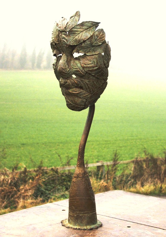 Made from Elder leaves formed over a little Elf face... (Click to enlarge)