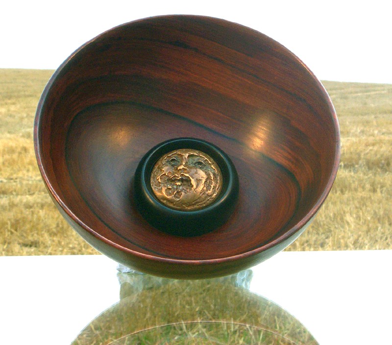 MOONLET ECLIPSE - african blackwood & madagascar rosewood bowl by Paul Swan - Unique ... (Click to enlarge)
