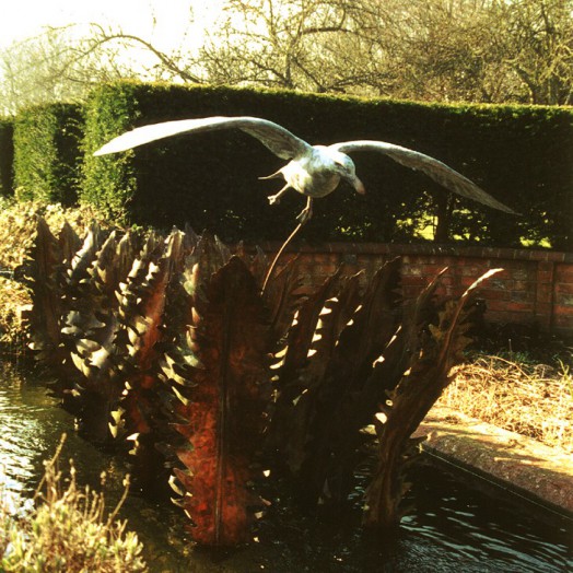 ... a water feature with fern fronds from the Downs … (Click to enlarge)