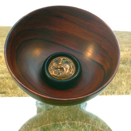 MOONLET ECLIPSE - african blackwood & madagascar rosewood bowl by Paul Swan - Unique ... (Click to enlarge)