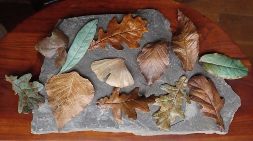 A Selection of bronze leaves Each is entirely Unique.
