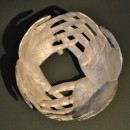 BOWLED OVER - Sterling Silver Vessel - made of hand prints